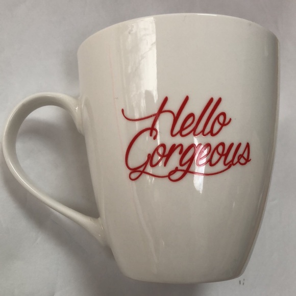 Hello Gorgeous Large White & Red Pfaltzgraff Everyday Mug - Picture 2 of 11